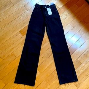 Brand new with tags ZARA wide leg, full length black jeans - sz 2
